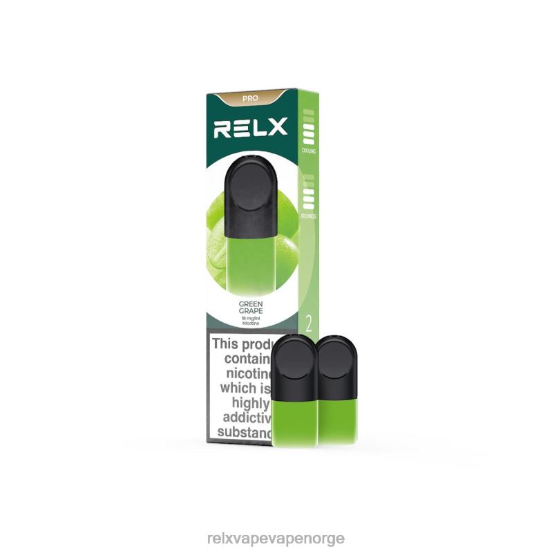 RELX pod pro - 2 pods grønn drue F886N1 RELX Vape Norge