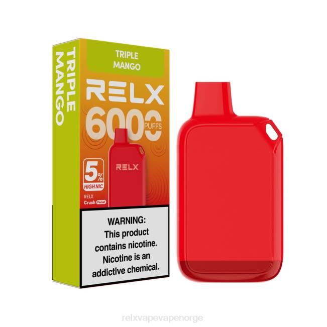 Relx Norge - RELX Crush Pocket 6000 5% høy nic trippel mango 8D4F26