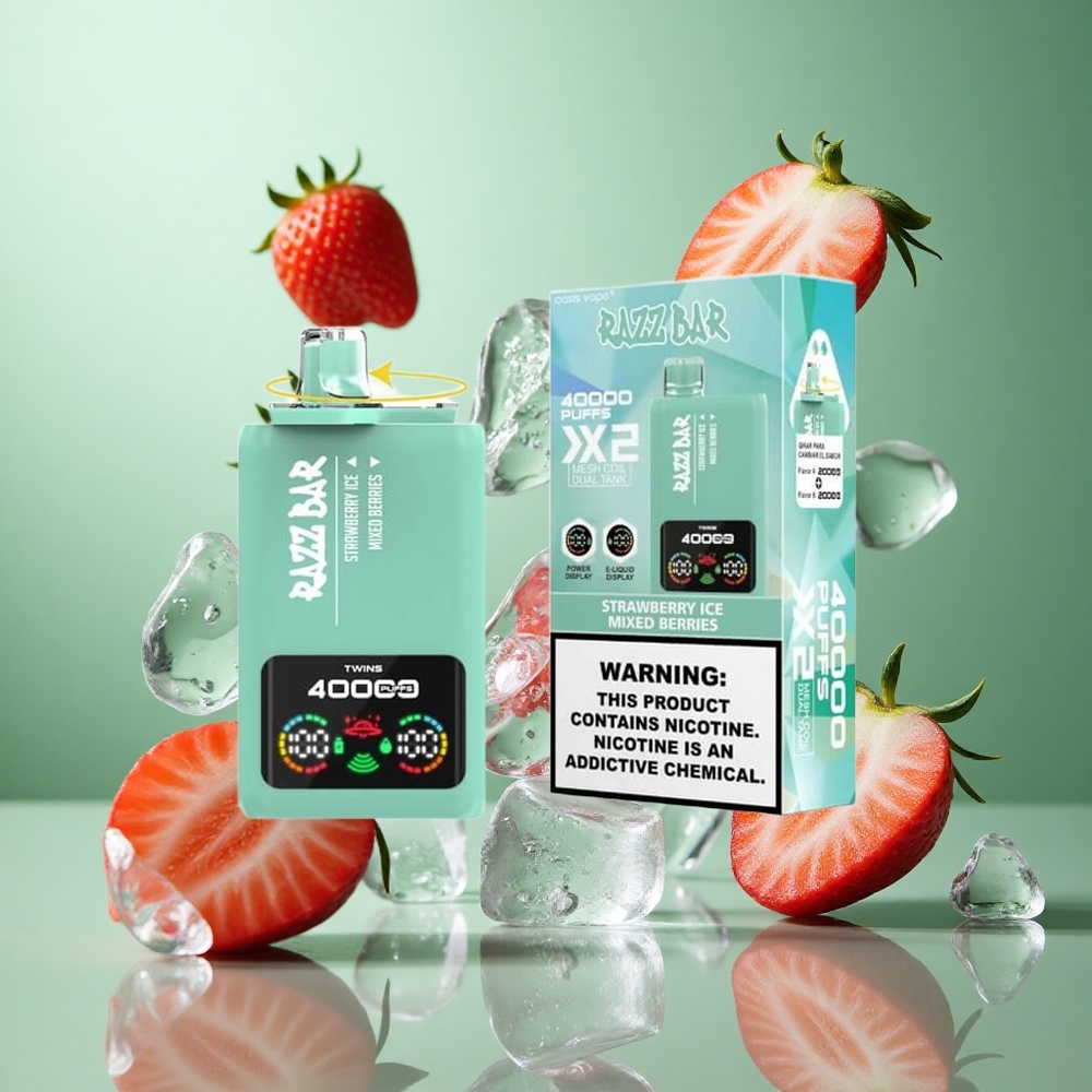 Jordbær Is_Blandede Bær Razz Bar 40000 Puffs Opptil 40000 Puffs Type-C Port