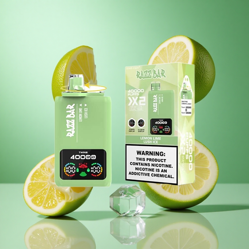 Sitron Lime_Lush Is Razz Bar 40000 Puffs Engangsvape