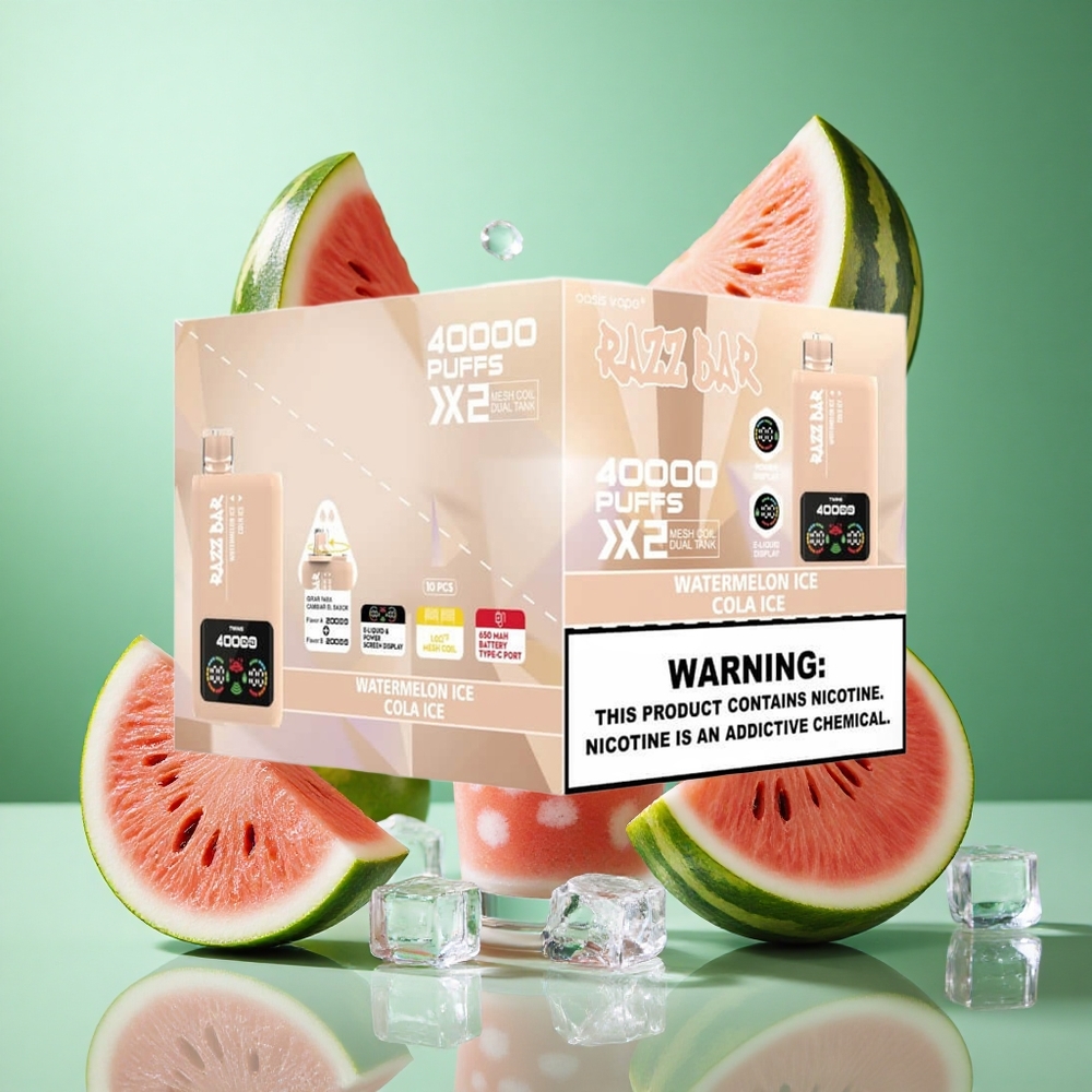Vannmelon Is_Kola Is Razz Bar 40000 Puffs Opptil 40000 Inntak