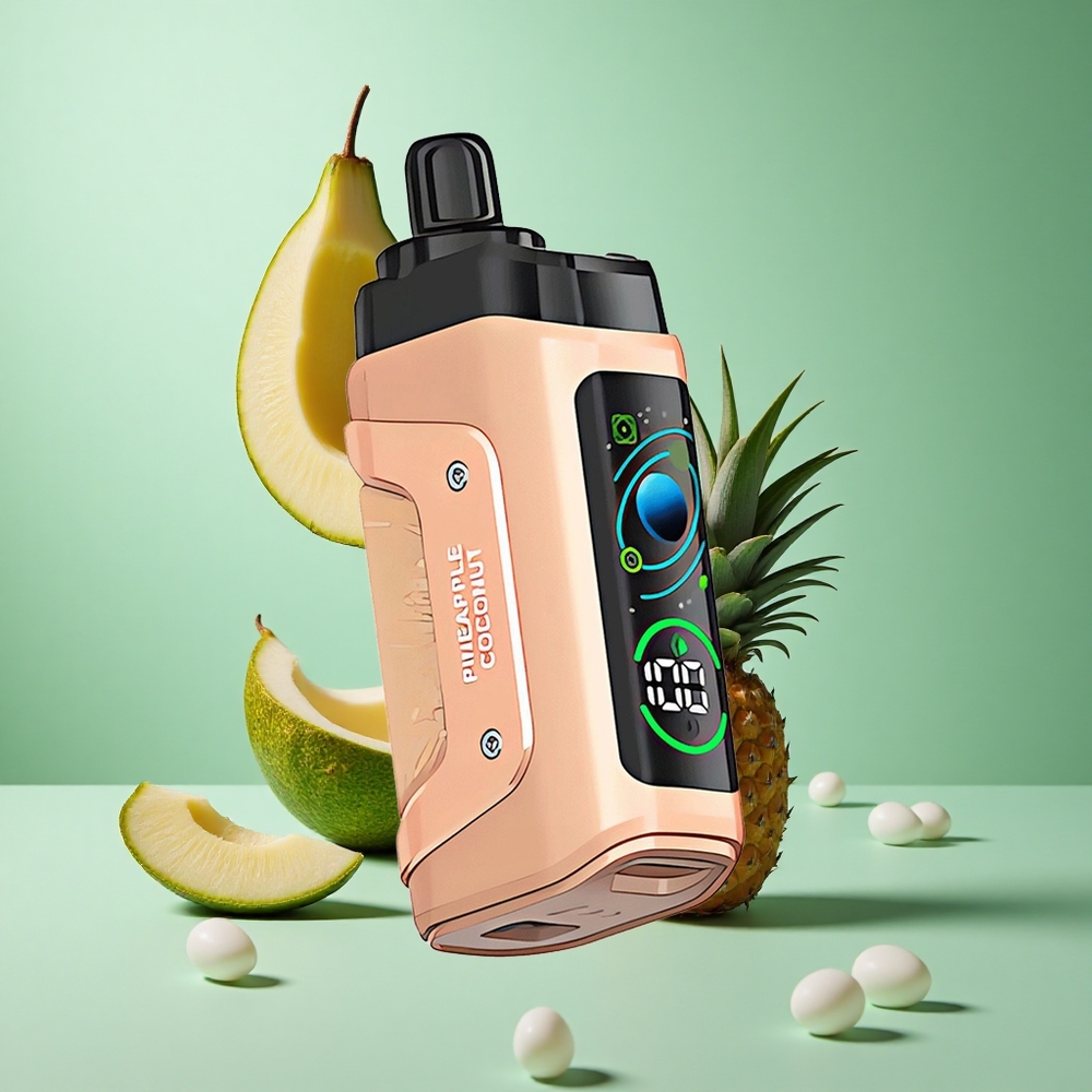 Ananas Kokos Razz Bar 45000 Puffs Oppladbar med Type-C