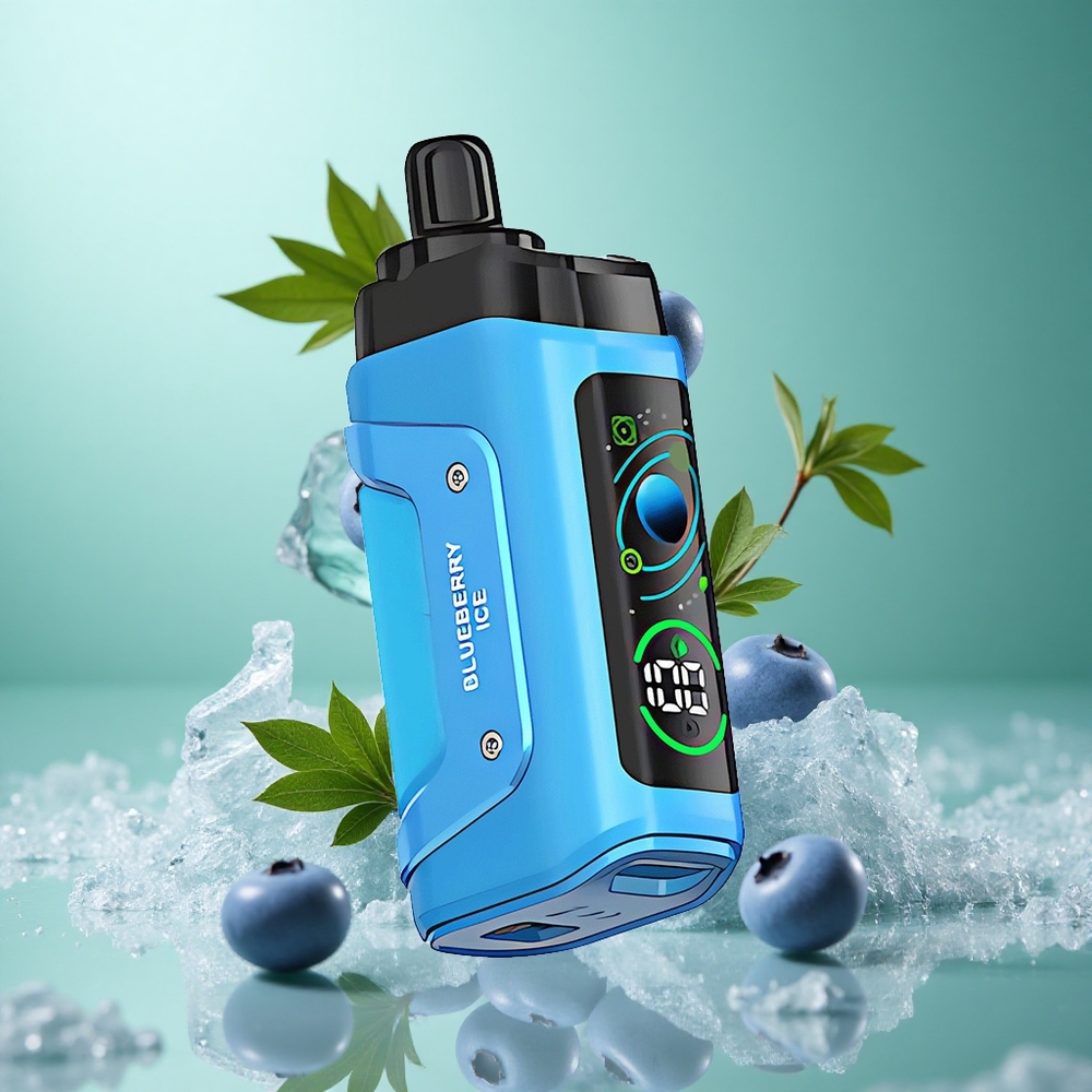 Blåbær Is Razz Bar 45000 Puffs Oppjusterbar Luftstrøm