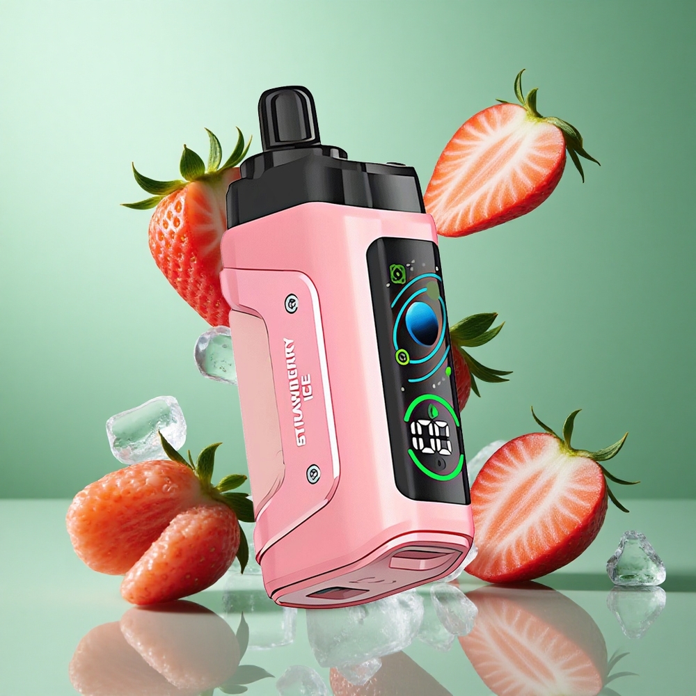 Jordbær Is Razz Bar 45000 Puffs Justerbar Luftstrøm