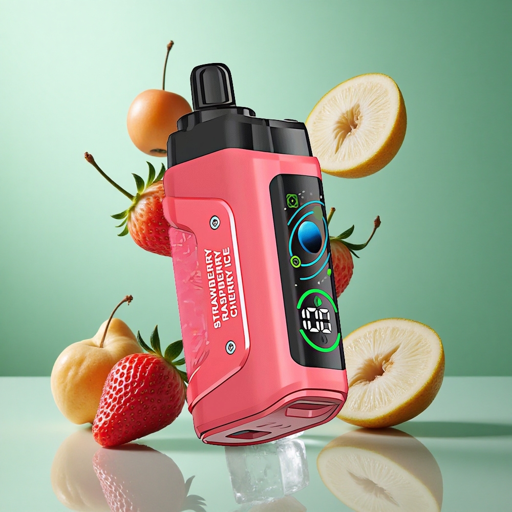 Jordbær Kirsebær Is Razz Bar 45000 Puffs Oppladbar med Type-C