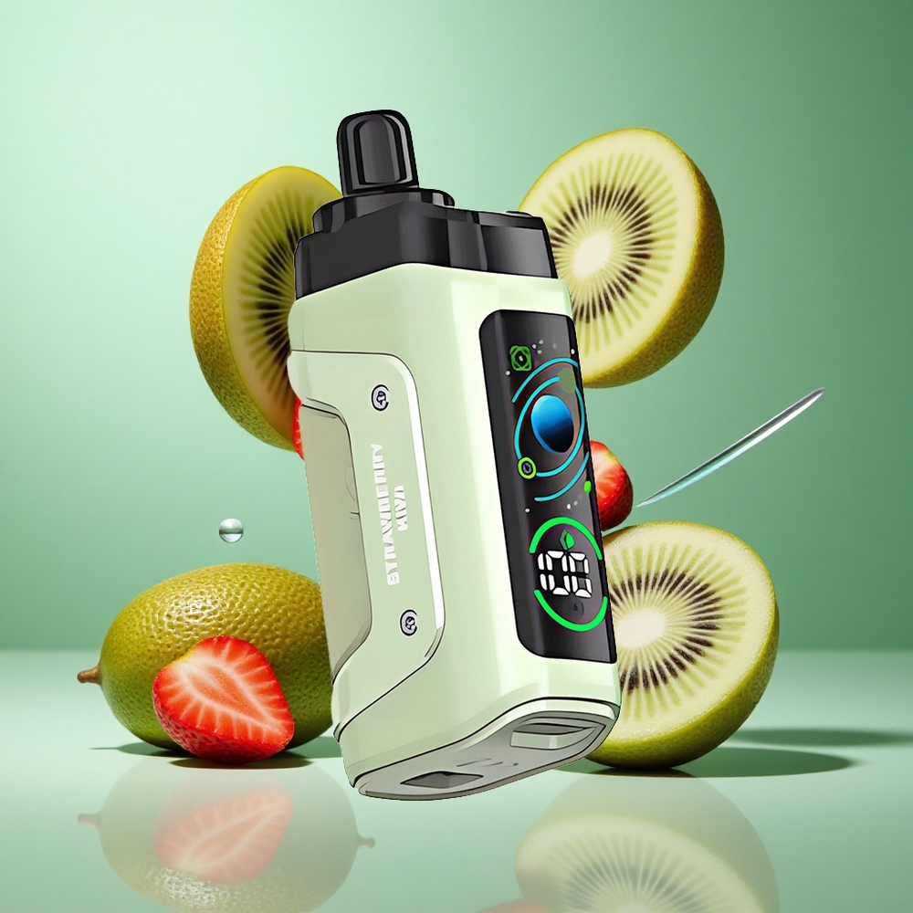 Jordbær Kiwi Razz Bar 45000 Puffs Justerbar Luftstrøm