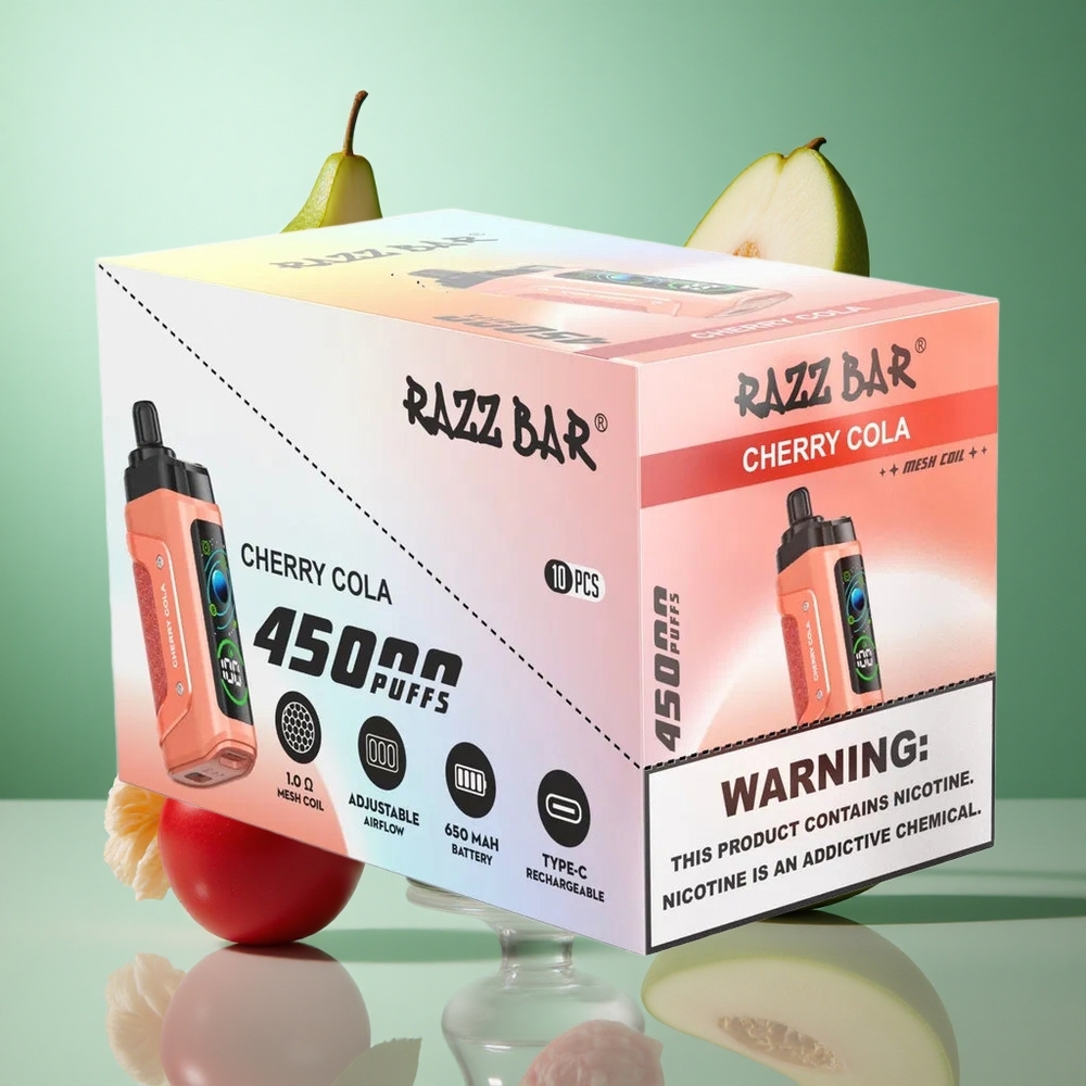 Kirsebær Cola Razz Bar 45000 Puffs Justerbar Luftstrøm