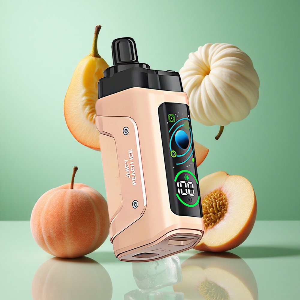 Saftig Fersken Is Razz Bar 45000 Puffs Justerbar Luftstrøm