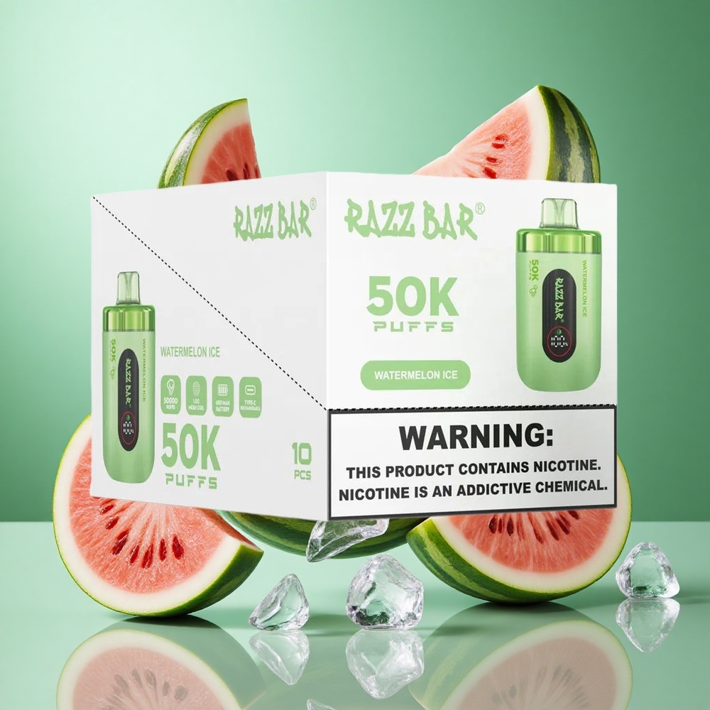 Vannmelon Is Razz Bar 50K Puffs Oppladbar med Type-C