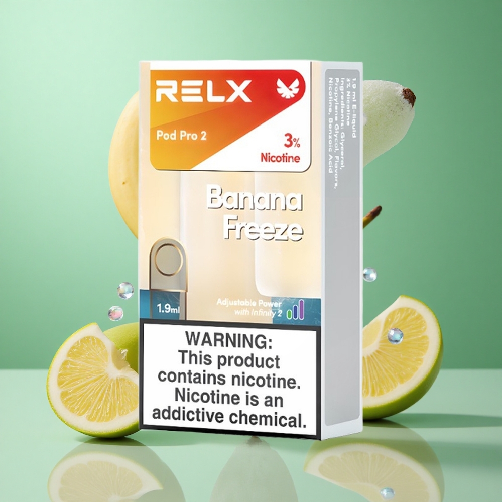 Banan Fryse RELX Pod Pro 2 med 3% nikotin og 600 puff