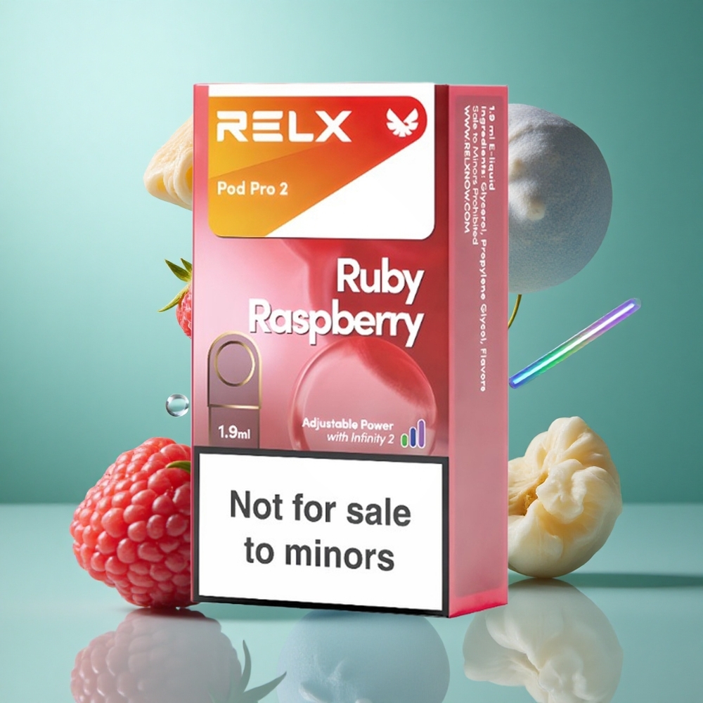 Blå Bringebær RELX Pod Pro 2 1.9ml 0% Nikotin