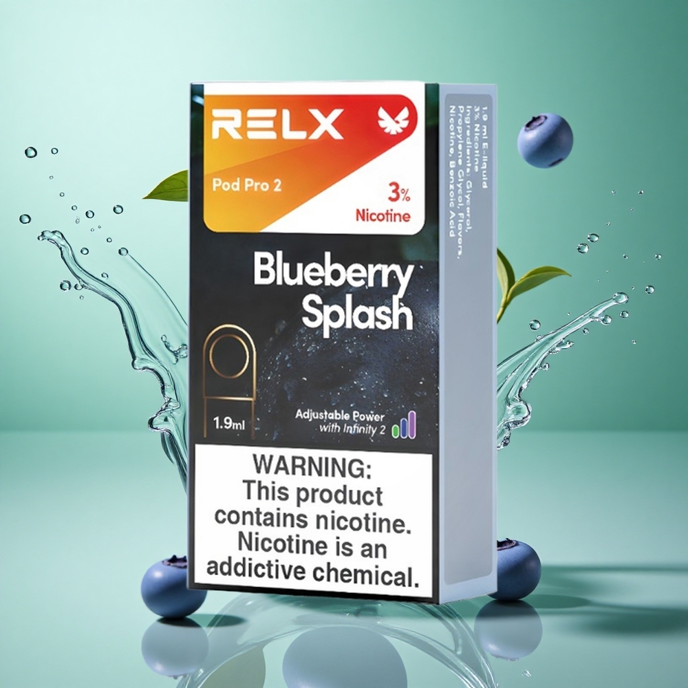 Blåbærsmak RELX Pod Pro 2 3% Nikotin