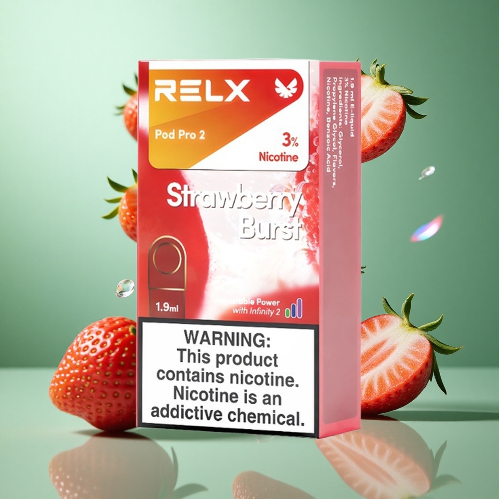 Jordbærstikk RELX Pod Pro 2 Mundstykke med 600 puffs