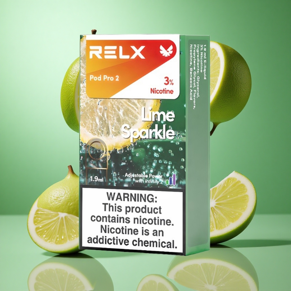 Lime Glitrende Relx Pod Pro 2 1.9ml 600 puff