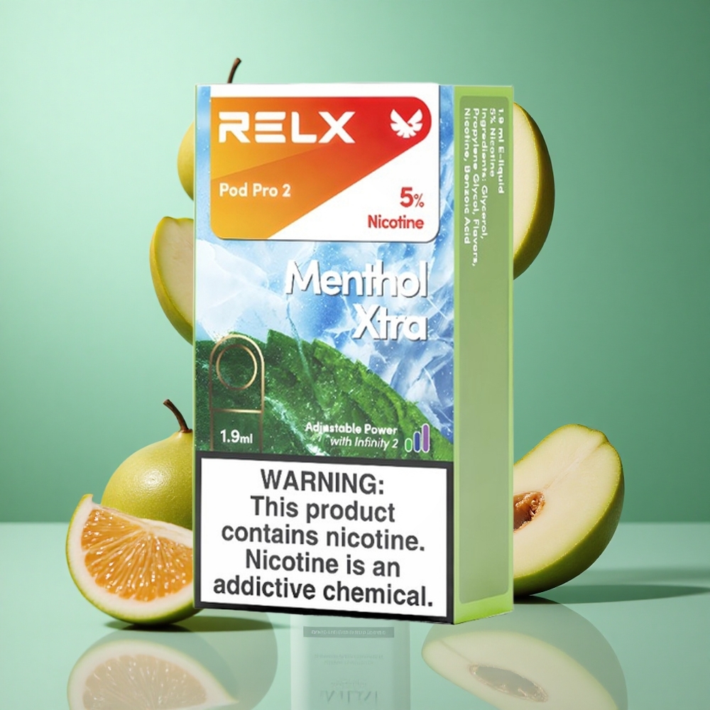 Menthol Relx Pod Pro 2 Vape Enhet med 600 puff og 5% nikotin