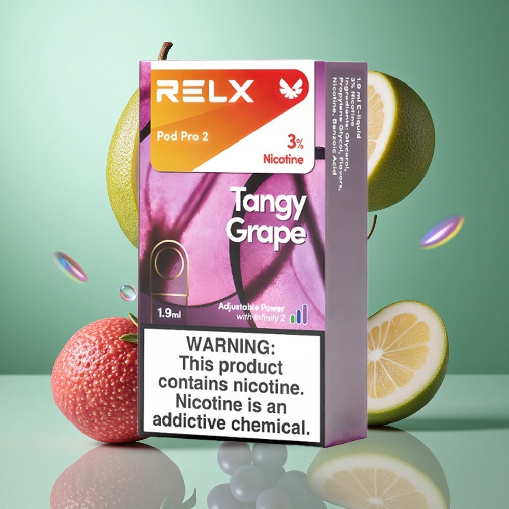 Syrlig Drue RELX Pod Pro 2 med 3% Nikotin og 600 Pust
