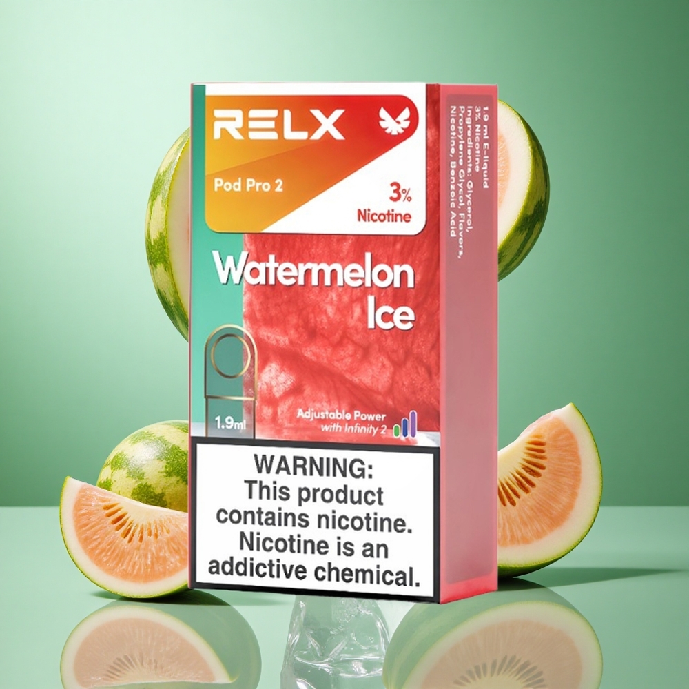 Vannmelonis Relx Pod Pro 2 med 3% nikotin og 1.9ml kapasitet
