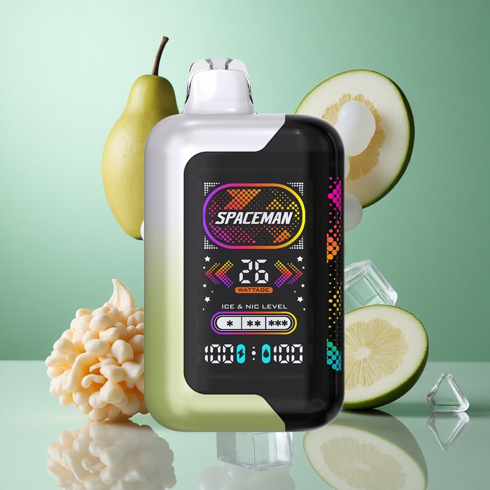 Hvit Drue Is SMOK SPACEMAN SP40000 med 20ml e-væske