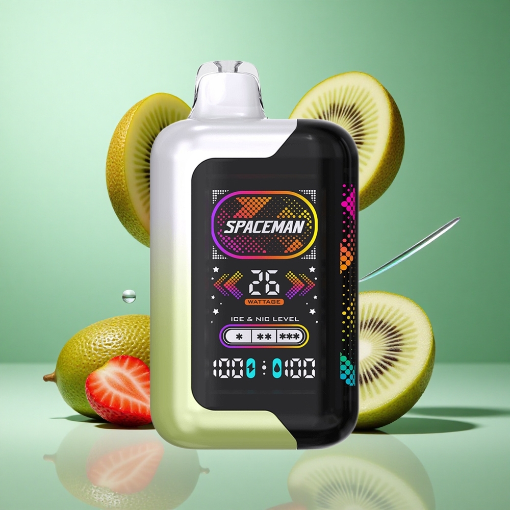 Jordbær Kiwi SMOK SPACEMAN SP40000 med 20ml e-væske