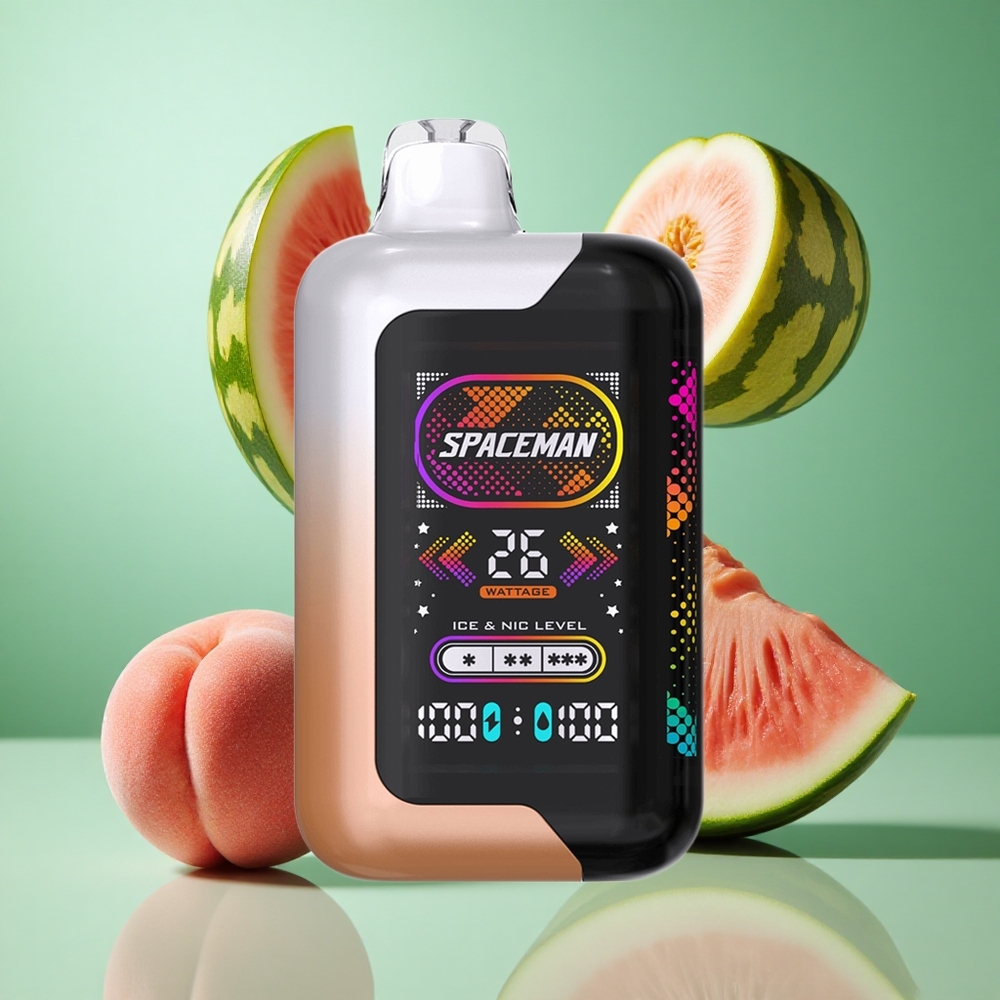 Saftig Fersken Vannmelon SMOK SPACEMAN SP40000 20ml Ultra-Stor LED